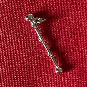 VTG Silver Drum Major Mace Baton Charm